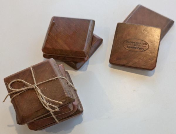 Cedar Wood Coasters Set of 4, Rustic Handmade Wooden Drink Coasters, Farmhouse Coffee Table Decor, Housewarming Gift, Stocking Stuffer – photo 6