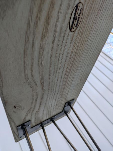 Rustic Wooden Slab Bench with Metal Legs: Custom Handcrafted, Indoor/Outdoor – photo 5