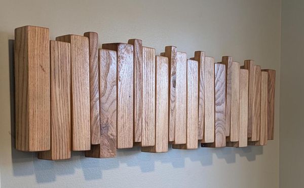 Handcrafted Rustic Wooden Hanger: Folding Clothes Holder, 28" – photo 4