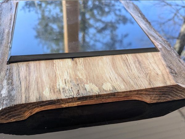 Live Edge Ash Wood and Black Quartz Charcuterie Board, Handmade Stone Cheese Board, Rustic Serving Tray, Wine Board, Housewarming Gift – photo 3