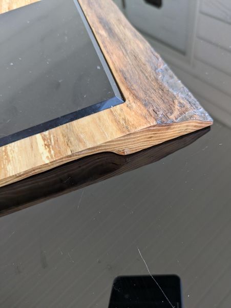 Live Edge Ash Wood and Black Quartz Charcuterie Board, Handmade Stone Cheese Board, Rustic Serving Tray, Wine Board, Housewarming Gift – photo 4