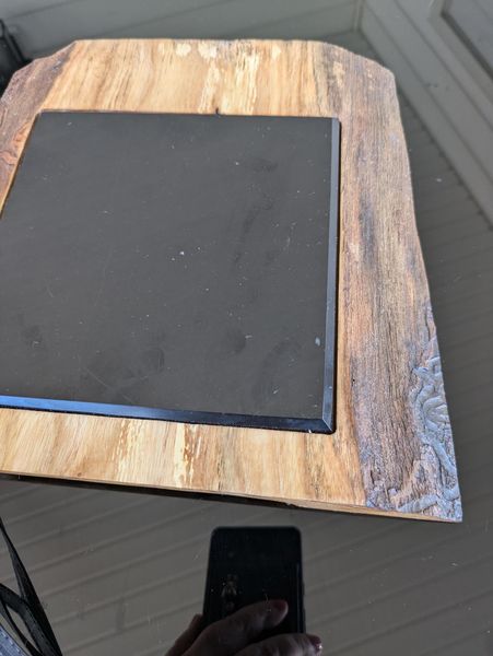 Live Edge Ash Wood and Black Quartz Charcuterie Board, Handmade Stone Cheese Board, Rustic Serving Tray, Wine Board, Housewarming Gift – photo 8