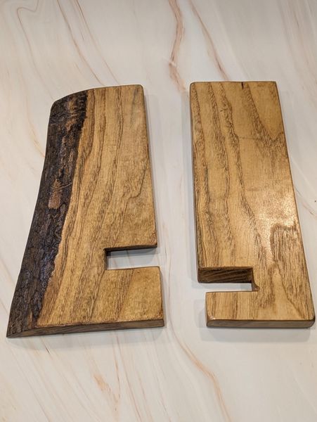 Live Edge Ash Wood Phone Stand with Charging Slot, Handmade Desk Phone Holder, Wooden Cell Phone Dock, Office Gift for Him, Christmas Gift – photo 5
