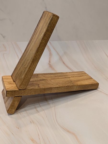 Live Edge Ash Wood Phone Stand with Charging Slot, Handmade Desk Phone Holder, Wooden Cell Phone Dock, Office Gift for Him, Christmas Gift – photo 7