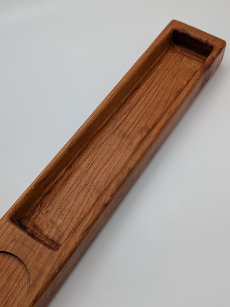 Handcrafted Cherry Wood Catchall Tray: Candle Holder, Key Dish, Home Decor – photo 3