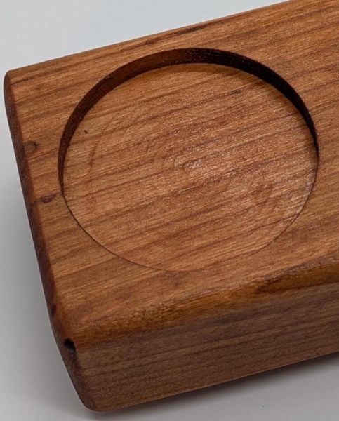 Handcrafted Cherry Wood Catchall Tray: Candle Holder, Key Dish, Home Decor – photo 5