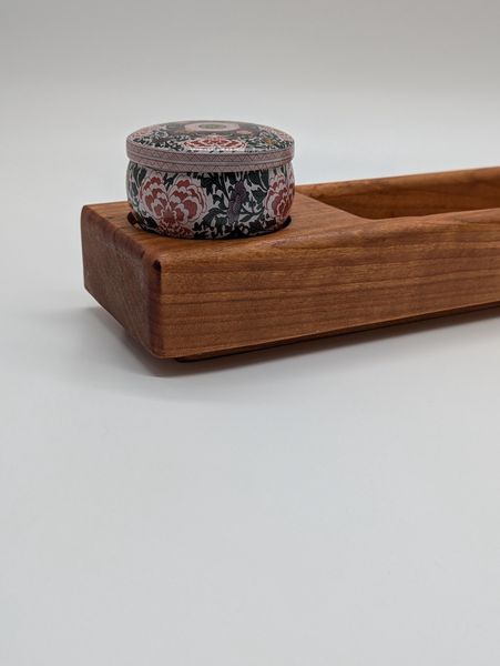 Handcrafted Cherry Wood Catchall Tray: Candle Holder, Key Dish, Home Decor – photo 8