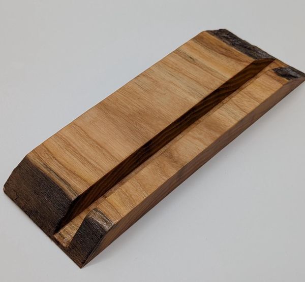 Slim Live Edge Ash Wood Tablet and Phone Stand, Wooden iPad Holder, Desk Charging Dock, Kitchen Recipe Tablet Stand, Christmas Gift for Him – photo 7