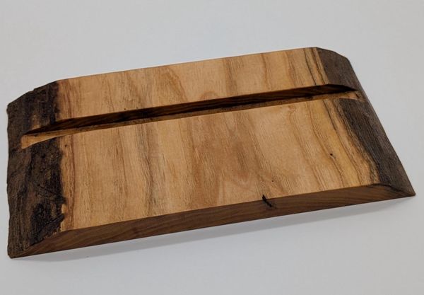 Live Edge Ash Wood Tablet and Phone Stand, 11 Inch Wooden Charging Dock, Nightstand Phone Holder, iPad Stand, Stocking Stuffer, Gift for Him – photo 7