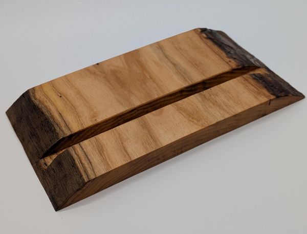 Live Edge Ash Wood Tablet and Phone Stand, 11 Inch Wooden Charging Dock, Nightstand Phone Holder, iPad Stand, Stocking Stuffer, Gift for Him – photo 9