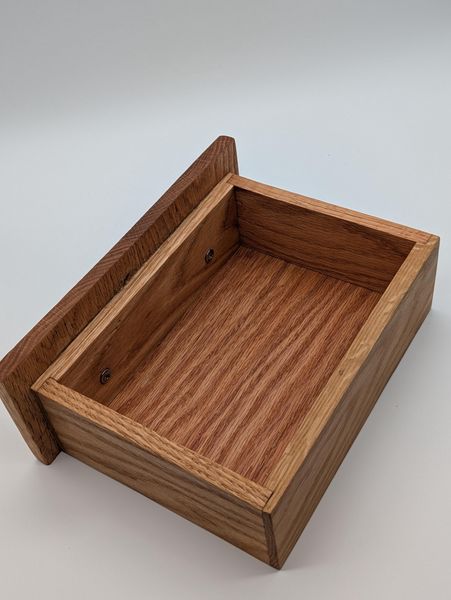 Handcrafted Red Oak 3-Drawer Tea Cabinet Removable Dividers, Wood Tea Chest, Tea Bag Organizer, Desk Storage Box, Unique Gift for Tea Lover – photo 6