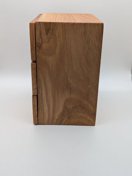 Handcrafted Red Oak 3-Drawer Tea Cabinet Removable Dividers, Wood Tea Chest, Tea Bag Organizer, Desk Storage Box, Unique Gift for Tea Lover – photo 9