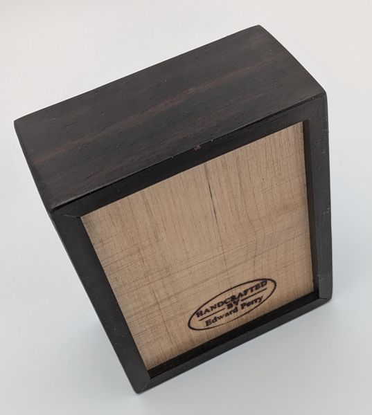 Ebony and Maple Sliding Lid Box, Small Handmade Wooden Keepsake Box, Ring or Cufflink Box, Desk Organizer, Christmas Gift, Stocking Stuffer – photo 5