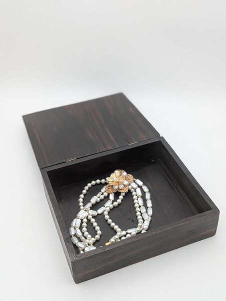 Handcrafted Spacious Wooden Box with Lid, Top - Opening Keepsake Box, Desk Organizer, Gift – photo 3