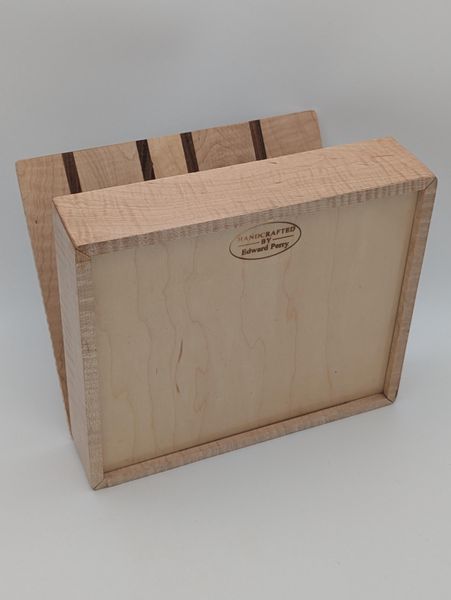 Curly Maple and Wenge Wood Keepsake Box with Hinged Lid, Handmade Jewelry Box, Brass Hinges, Watch Box for Men, Unique Christmas Gift – photo 6