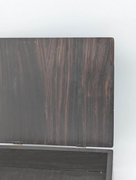 Walnut, Maple and Ebony Inlay Keepsake Box with Hinged Lid, Handmade Wooden Jewelry Box, Brass Hinges, Watch Box, Christmas Gift for Him – photo 10