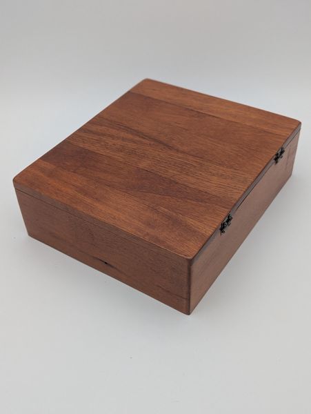 Mahogany Wooden Keepsake Box with Hinged Lid, Handmade Jewelry Box, Brass Hinges, Memory Box, Watch Box for Men, Anniversary Gift for Him – photo 7