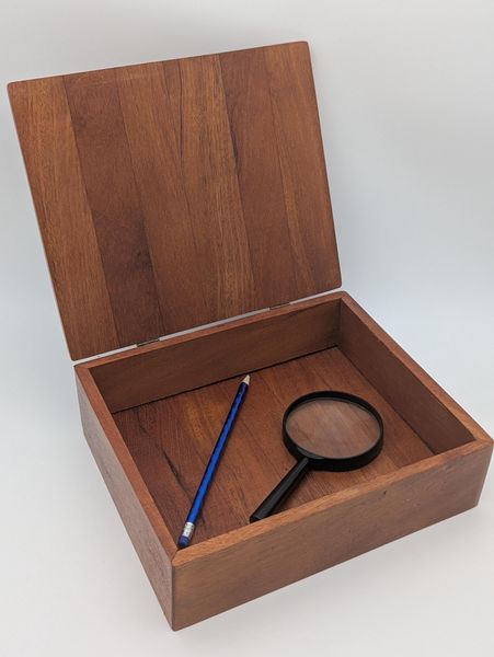 Mahogany Wooden Keepsake Box with Hinged Lid, Handmade Jewelry Box, Brass Hinges, Memory Box, Watch Box for Men, Anniversary Gift for Him – photo 8