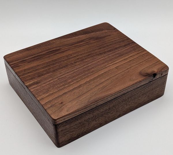 Handcrafted Spacious Wooden Box with Lid, Top - Opening Keepsake Box, Desk Organizer, Gift – photo 1