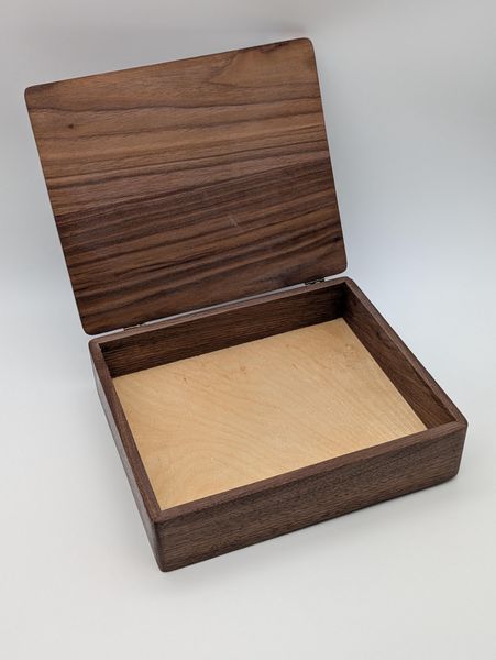 Handcrafted Spacious Wooden Box with Lid, Top - Opening Keepsake Box, Desk Organizer, Gift – photo 2