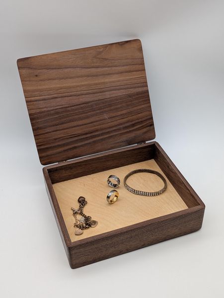 Handcrafted Spacious Wooden Box with Lid, Top - Opening Keepsake Box, Desk Organizer, Gift – photo 3