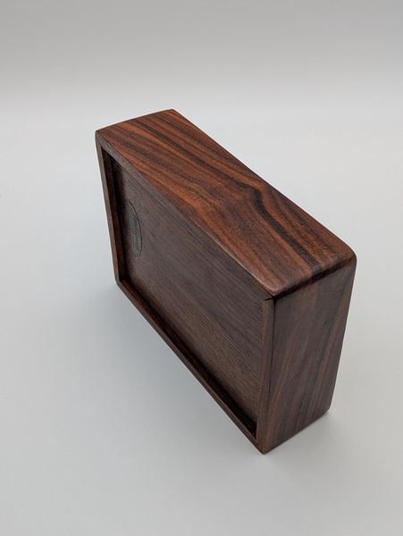 Handcrafted Siding Lid Box from Walnut, Ebony & Maple - Small Wooden Storage Box, Desk Organizer, Birthday Gift – photo 5