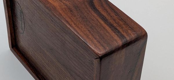 Handcrafted Siding Lid Box from Walnut, Ebony & Maple - Small Wooden Storage Box, Desk Organizer, Birthday Gift – photo 6